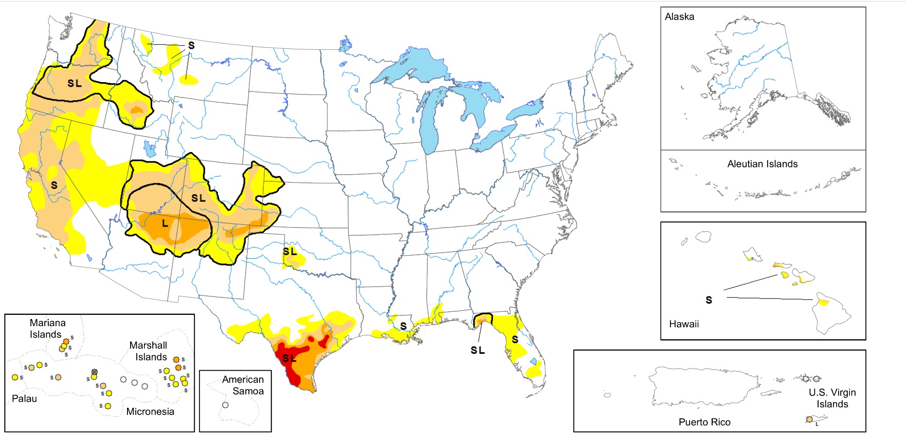 U.S. drought Map