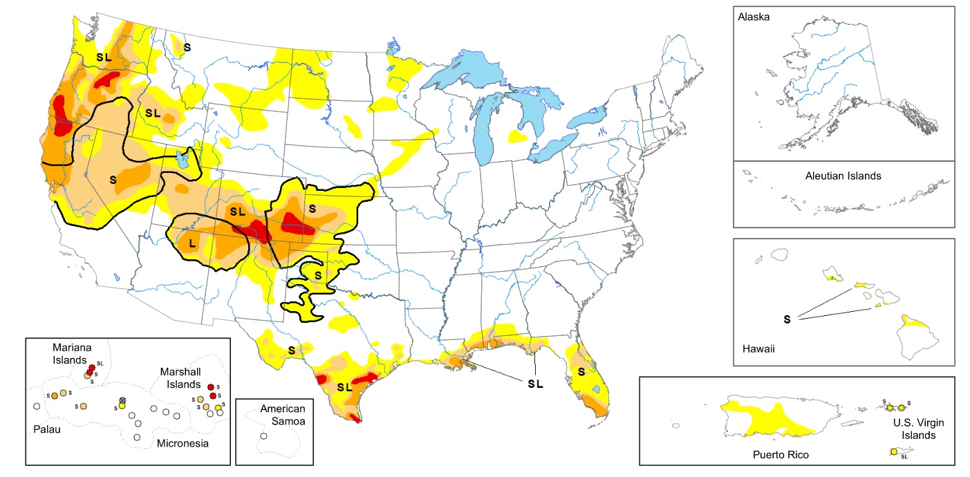 U.S. drought Map