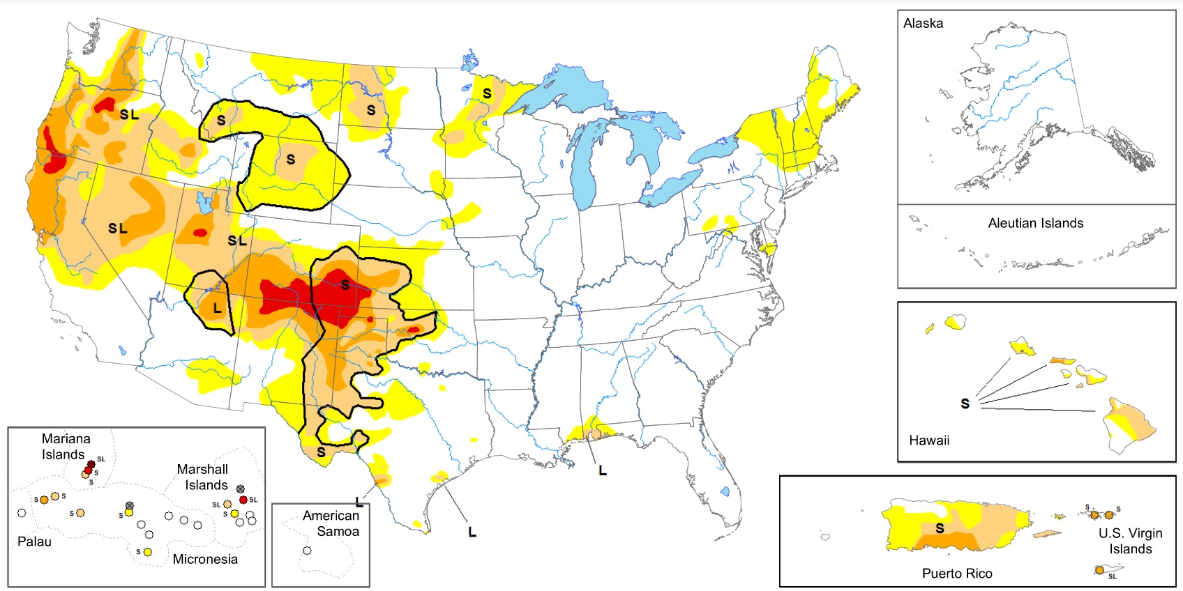 U.S. drought Map